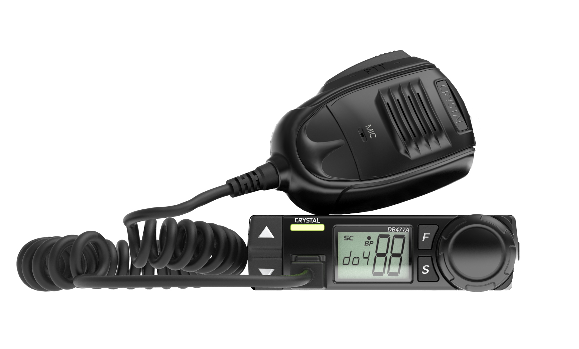 Compact 80 Channel UHF CB radio Crystal Mobile